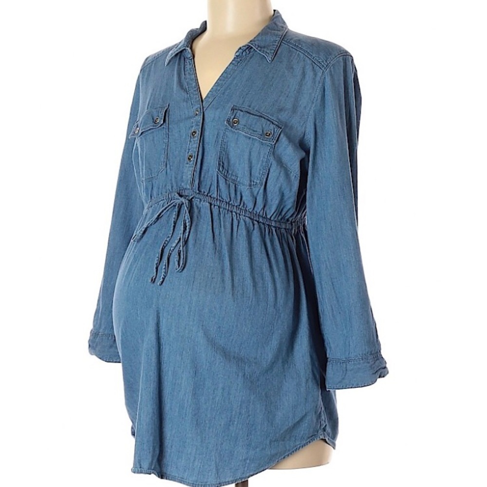 EUC Maternity Chambray Top - LAST CHANCE✨